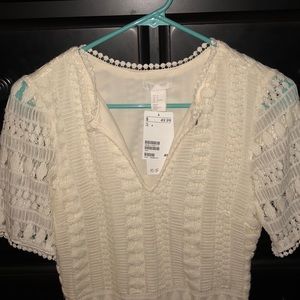 Cream lace cocktail dress